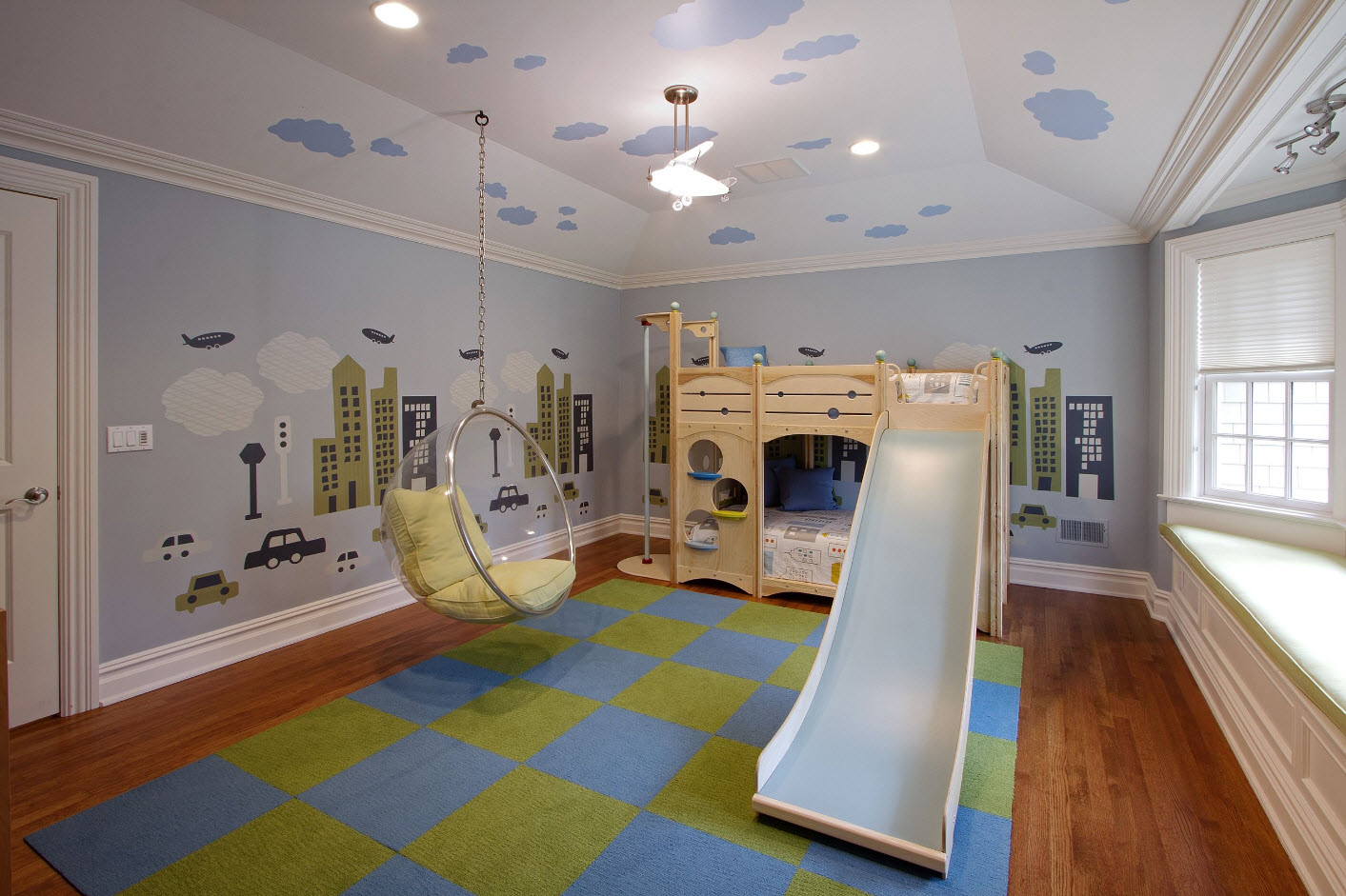 Потолок в детской комнате: идеи дизайна