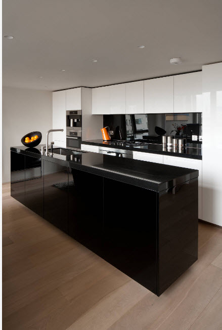 Черно-белая кухня – особенности контрастного дизайна