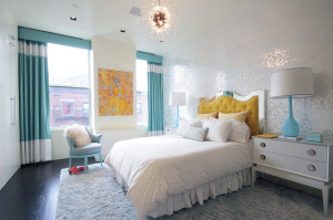 Легкий бирюзовый интерьер