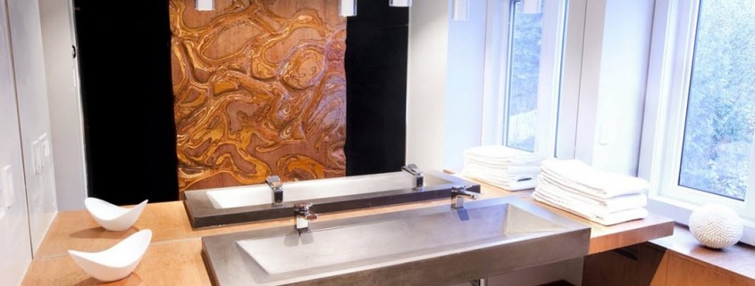 Рельефное панно над раковиной