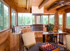 Кухня на веранде