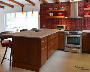 Мозаика в красном цвете