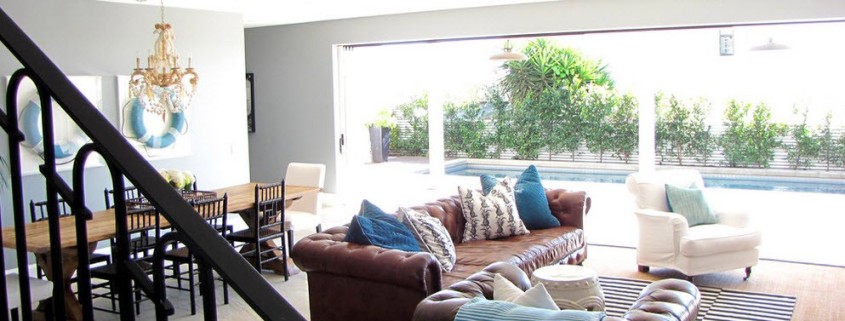 Оформление гостиной в морском стиле