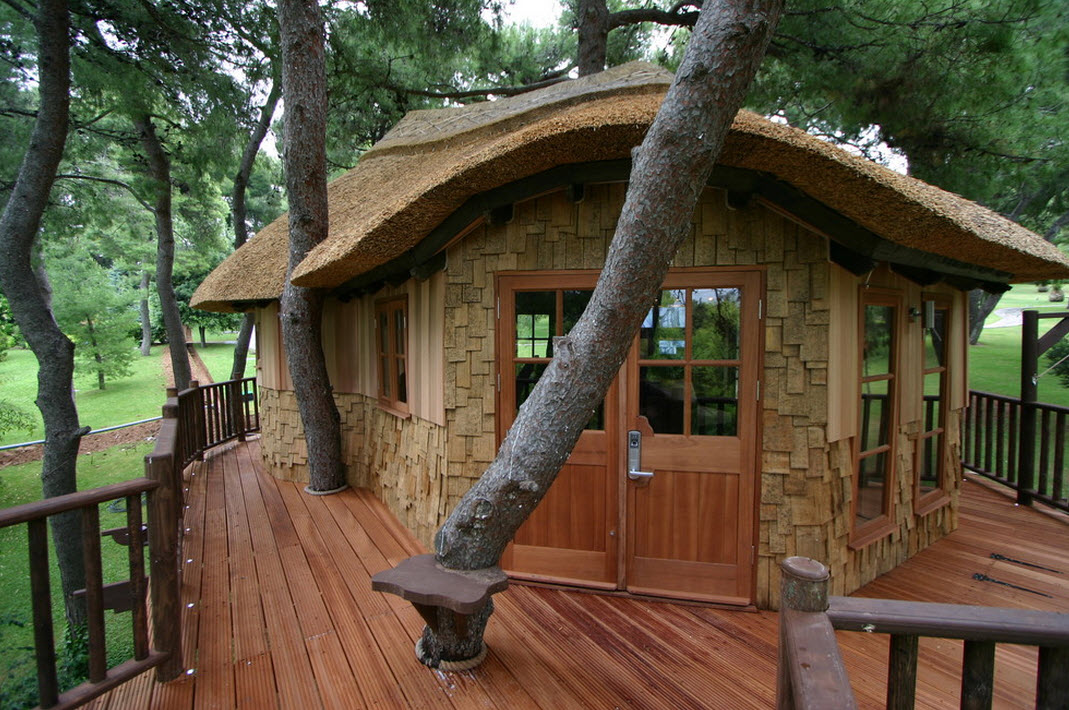 Будинок на дерев'яній платформі