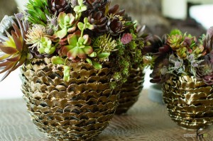 Глиняные горшки для комнатных растений, выполненные в виде экзотических плодов