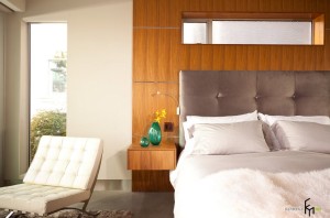 Зона спальни с тумбой