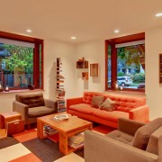 Оранжевая мебель в интерьере