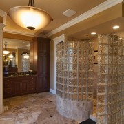 Стеклоблоки в ванной комнате