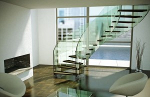 Лестница из стекла