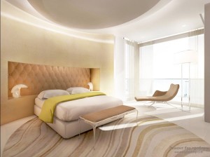 Потолок из гипсокартона в спальне