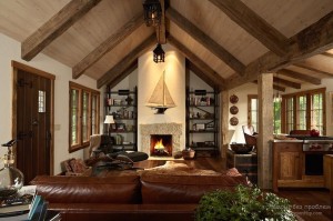 Потолочная балка в интерьере