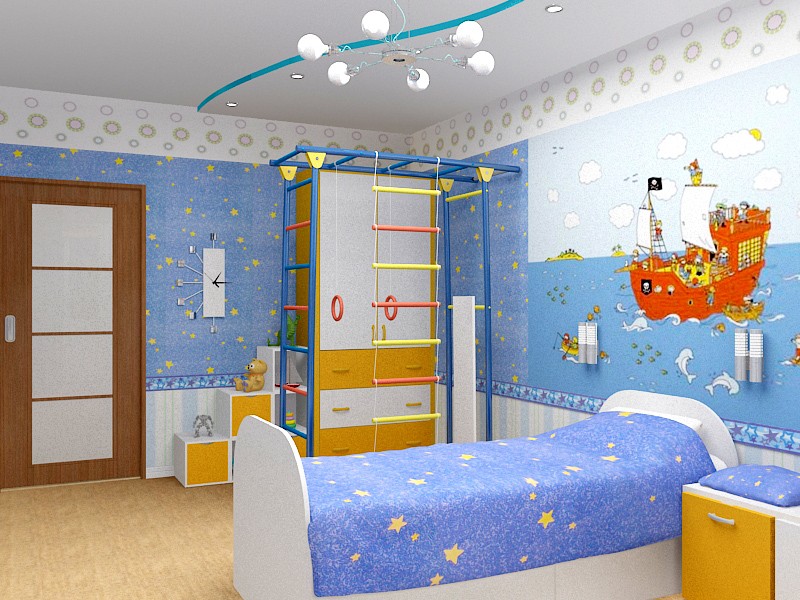 Цвет детской комнаты для мальчика