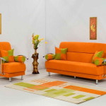 Оранжевый цвет в интерьере