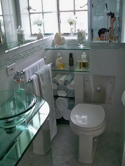 Дизайн очень маленькой ванной комнаты