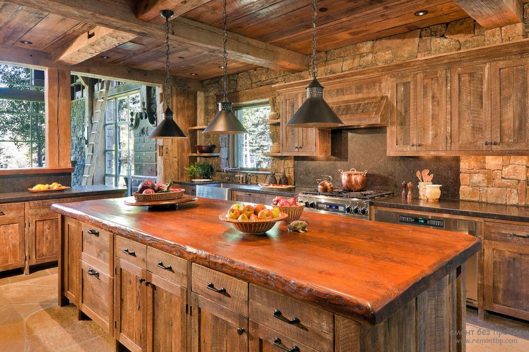 Люстри для дерев'яної кухні