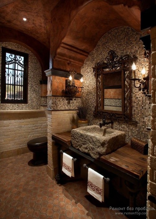 Декор ванной в средиземноморском стиле - Ремонт без проблем