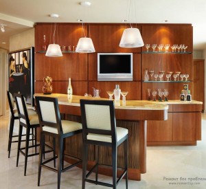 Деревянная барная стойка