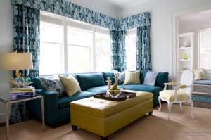 Синие шторы