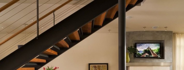 Металлические лестницы в стиле лофт