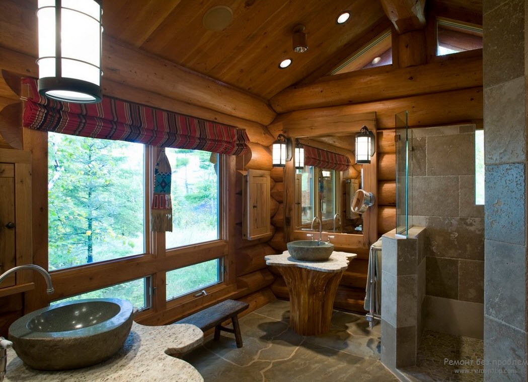 Дизайн ванної кімнати на дачі