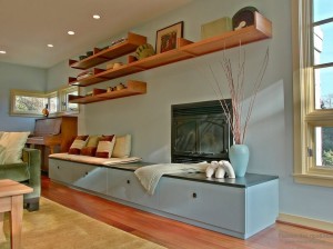 Интерьер с открытыми полками