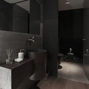 Черный цвет в ванной
