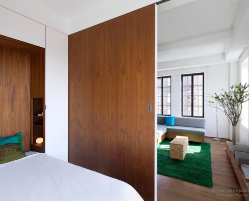 Зонироваине гостинной и спальни