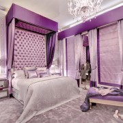 Фиолетовый интерьер и дизайн спальни
