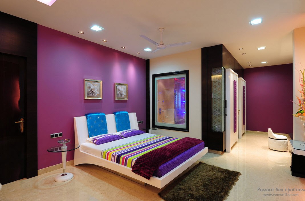 Светло-фиолетовая спальня