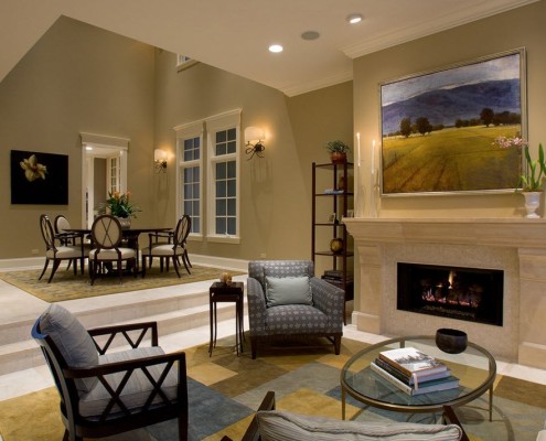 Бежевая гостинная