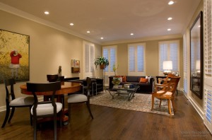 Гостиная в бежевых тонах