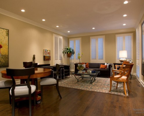 Гостиная в бежевых тонах