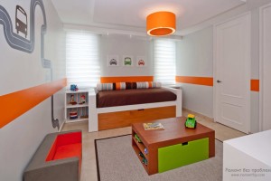 Оранжевый цвет в детской комнате