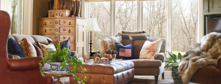 Кожа в интерьере – живой материал, дарящий тепло