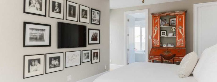 Черно-белая спальня