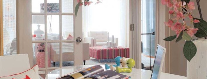 Романтический розовый цвет в интерьере