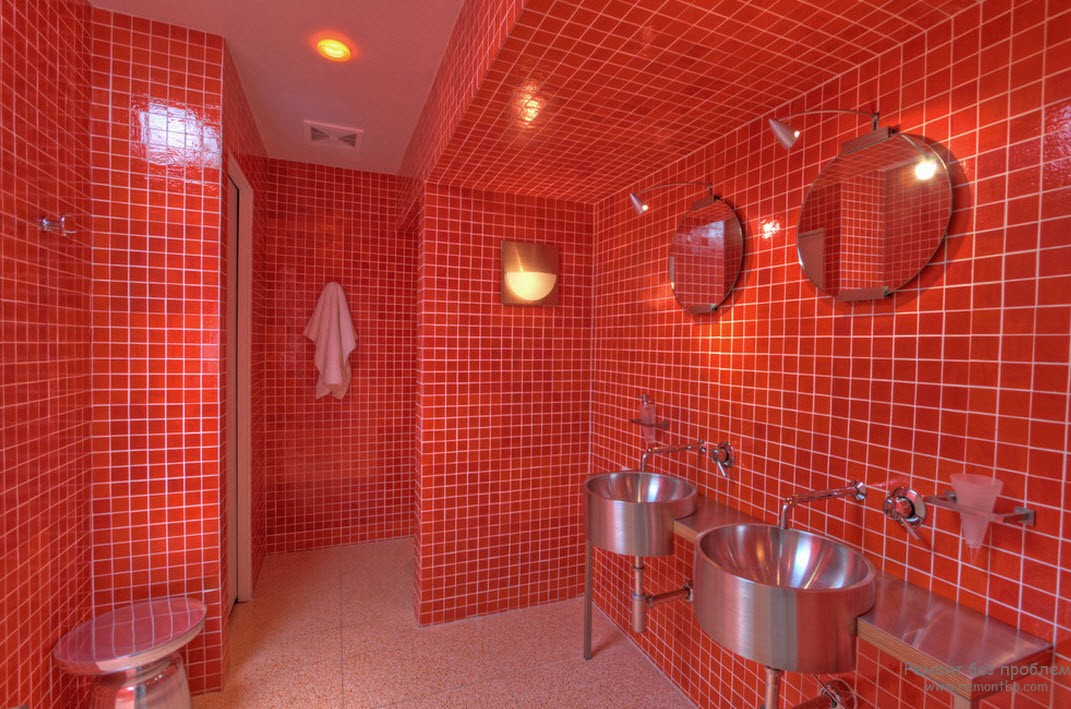 Красная ванная: интерьер и дизайн, идеи оформления и обустройства
