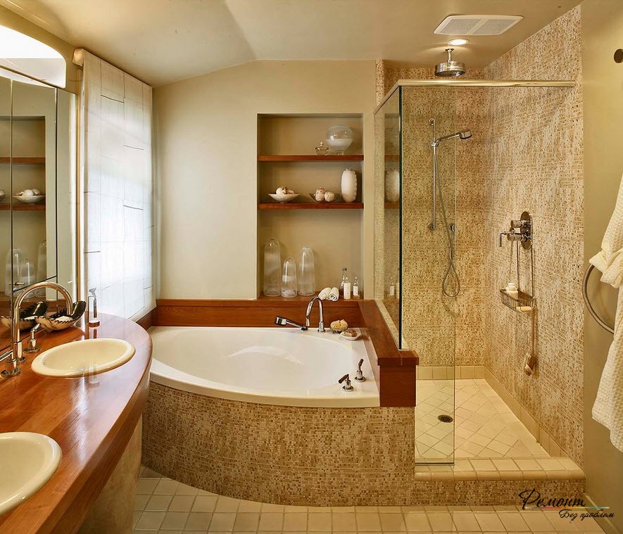 Достоинство угловой ванны в компактном размещении и возможности создания красивого интерьера
