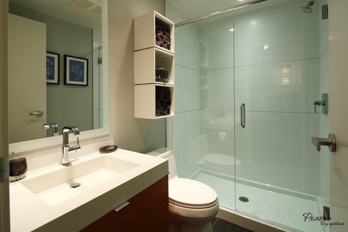 Совмещение ванной комнаты с санузлом даст отличные результаты