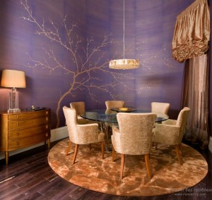 Коричнево-сиреневый интерьер