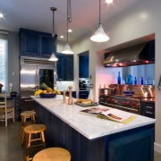 Интерьер кухни синего цвета