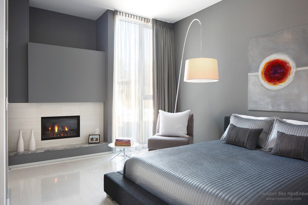 Серый цвет - лучшее решение для современной спальни