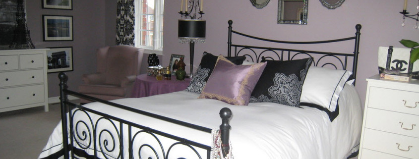 Фиолетовая палитра для спальни