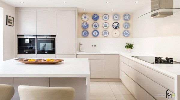 Пастельные оттенки для угловой кухни