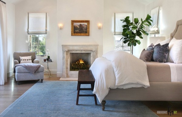 Камин в спальне