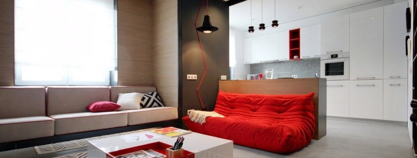 Контрастный дизайн киевской квартиры