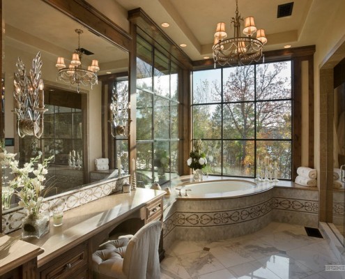 Светлая ванная комната в стиле кантри