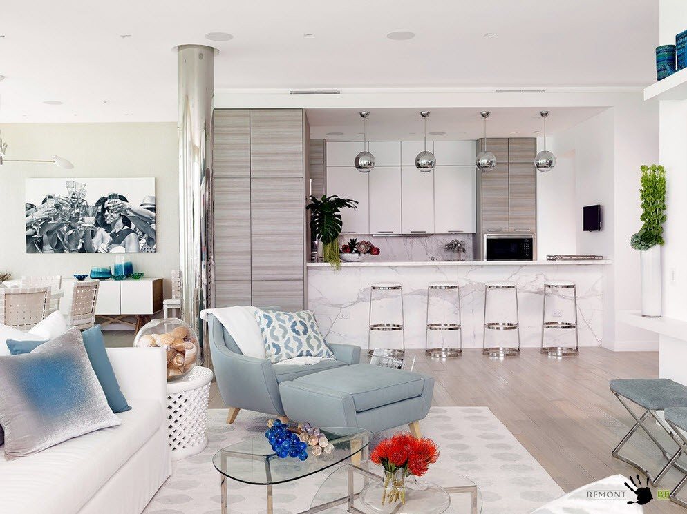 Кухня в гостиной