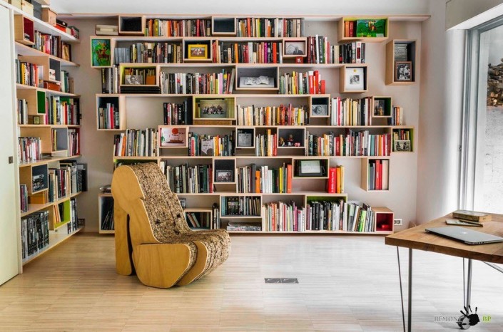 Обустраиваем библиотеку в гостиной: книжные полки, стенки, стеллажи