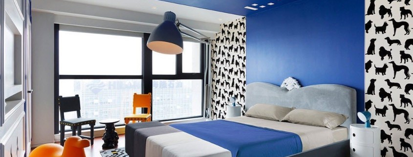 Яркий дизайн спальни